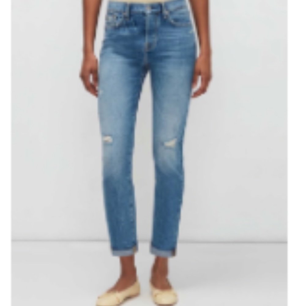 Beauty Denim Josefina in Fig Leaf SKU: 196115059238 Color: FIGLEAF DE Size: 25 F